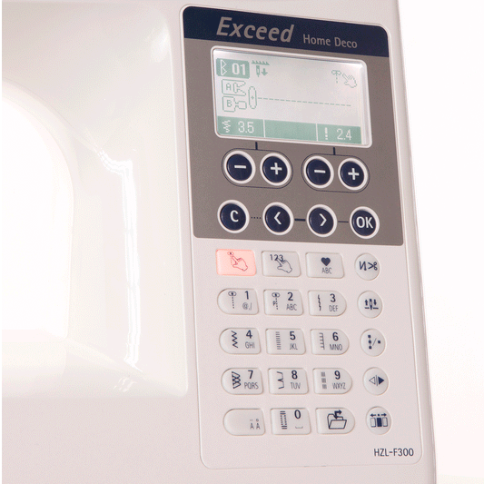 HZL-F300 Exceed Series Sewing Machine with 106 Stitch Patterns and 3 Fonts